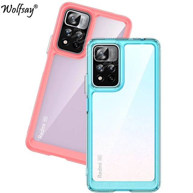 Funda trasera transparente para Xiaomi Redmi Note 11 Pro Plus, carcasa  transparente multicolor para Redmi Note 11 Pro Plus 11S 5G - AliExpress