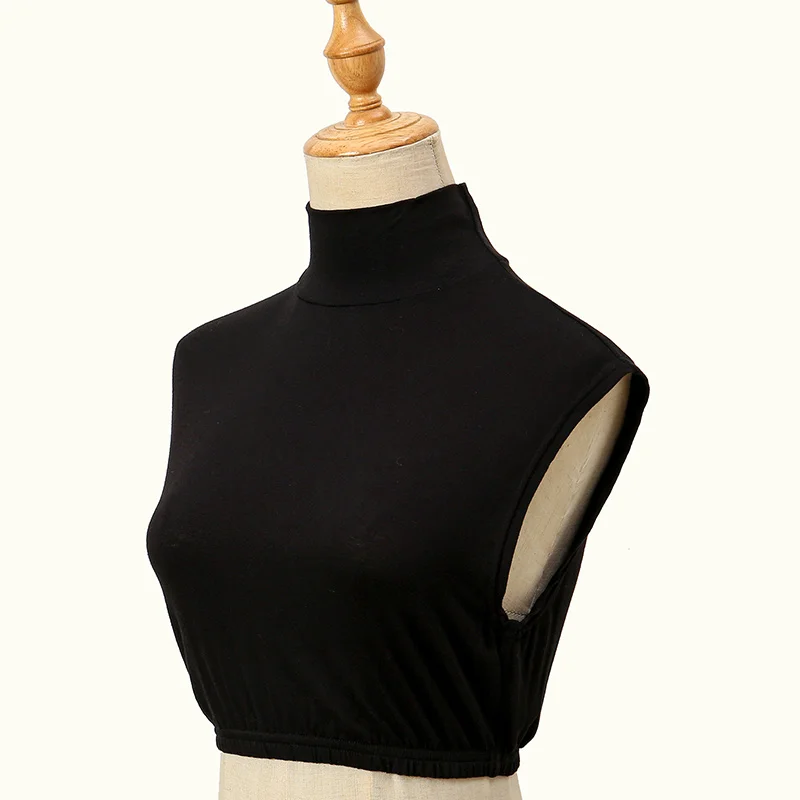 Mode Modal Platz Gefälschte Kragen Weiche Elastische Modale Abnehmbare Kragen Einfarbig Rollkragen Hohe Innere Hals Abdeckung Frauen Schal – Detail 11