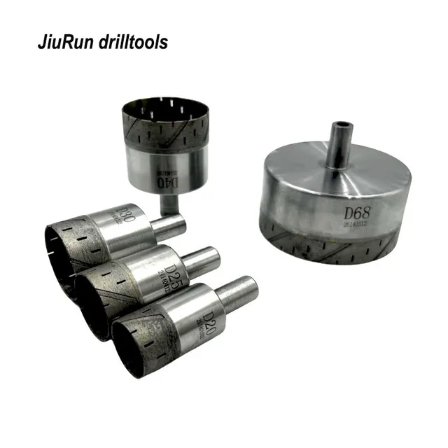 1 pièce, nouveau type de foret auto-affûtant en poudre de diamant fritté, tige de 10 mm, diamètre de 4 mm à 120 mm, pour ligne de production automatique de verre, 15000 trous 1