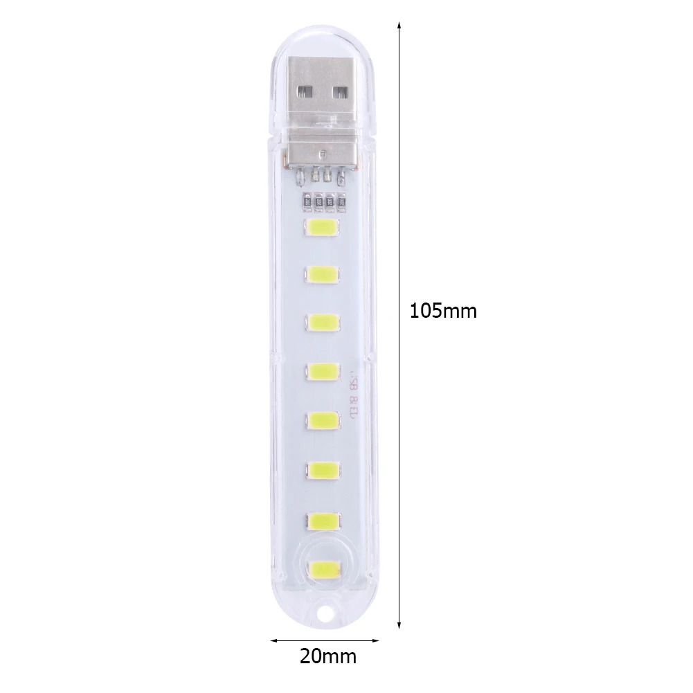1-5PCS USB Reading Book Lamp LED Mini Portable Book Light DC5V Ultra Bright 3/8LEDS Lights For Power Bank PC Laptop Notebook led light,book light,mini led light