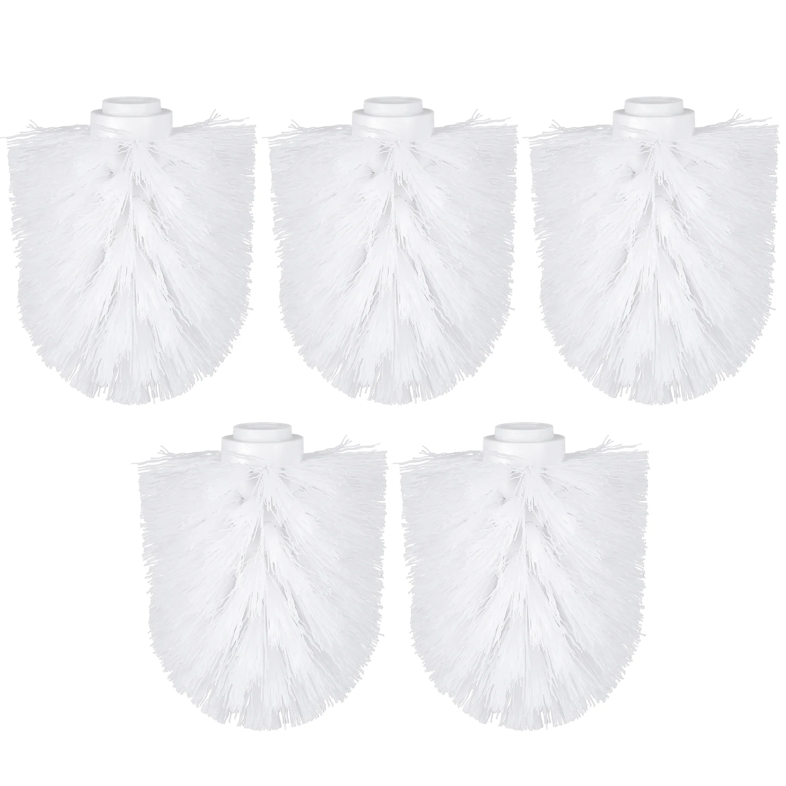 

5Pcs Brush Replacement Round Ball Shaped Plastic Heads Bathroom Brush Cleaners (A1-White)