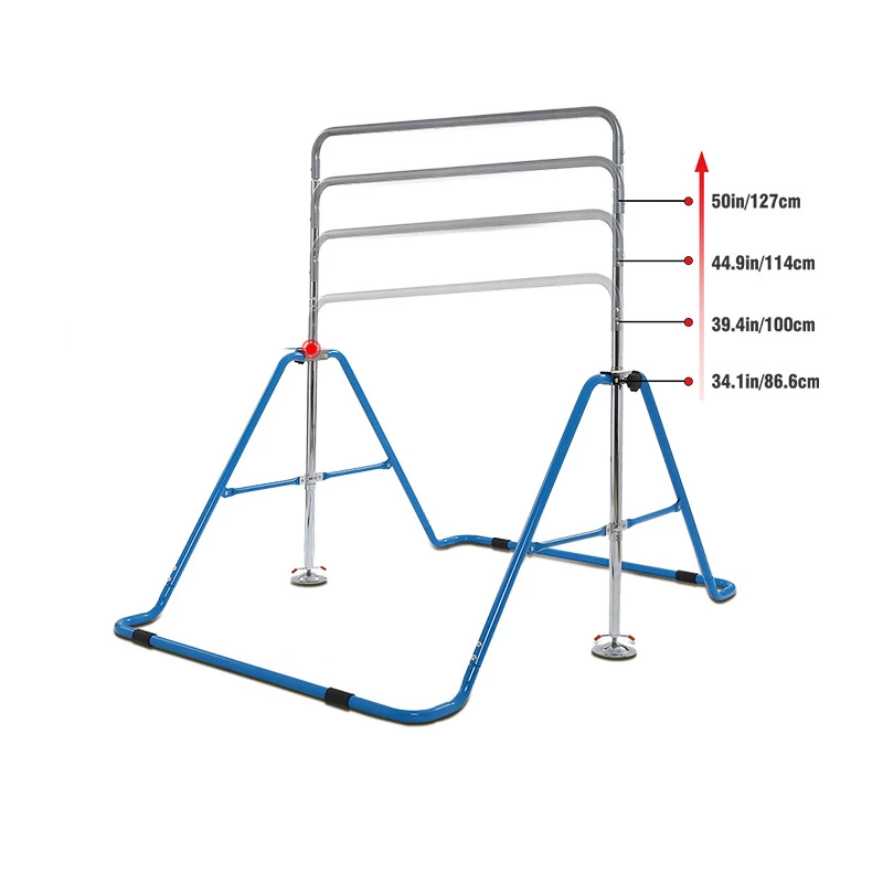 Gymnastics Horizontal Bar for Kids Folding Adjustable Height Home Training Bar Equipment gym equipment for home pull up bar