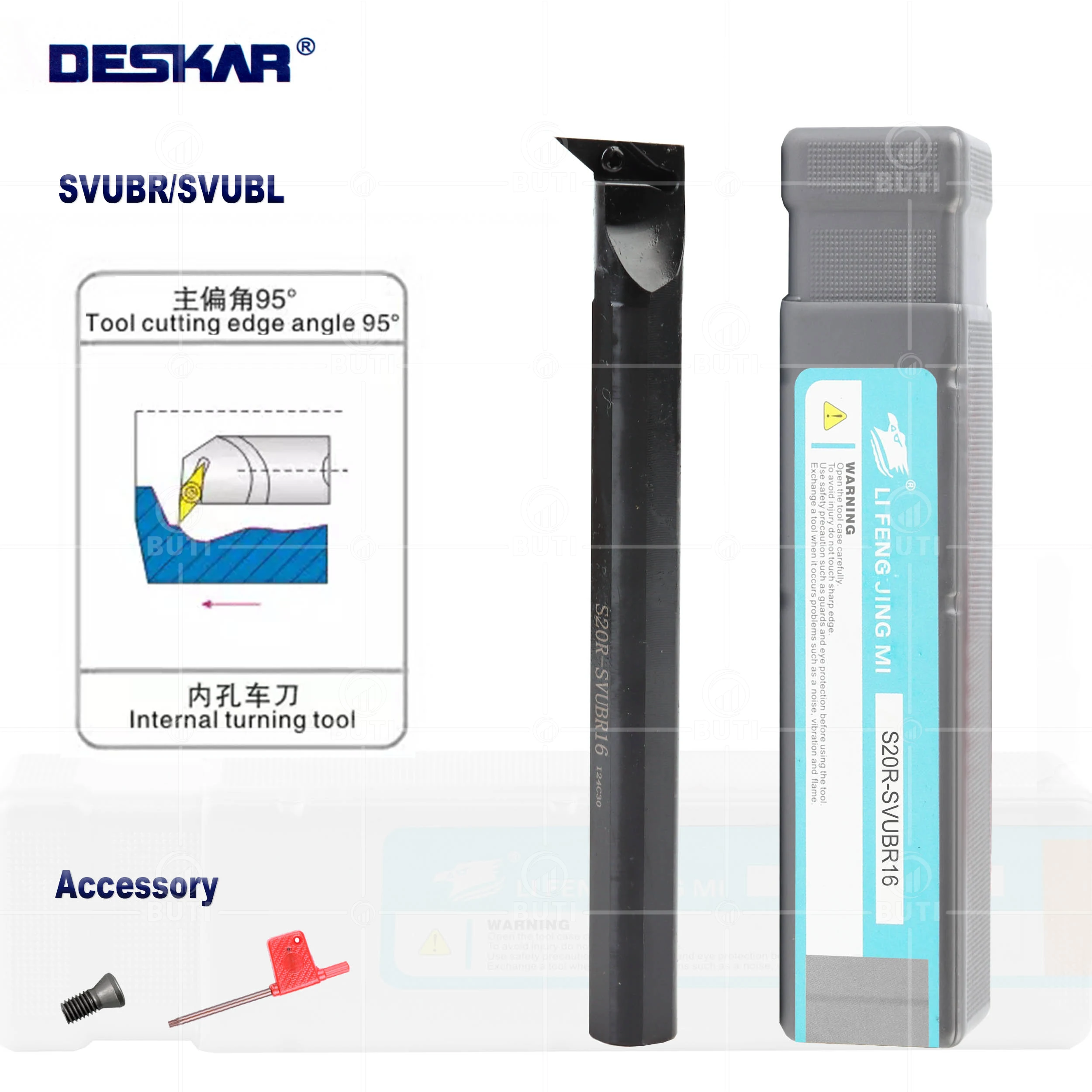 

DESKAR 100% оригинальный S16Q/S20R/S252S-SVUBR/SVUBL11/16 внутренний держатель инструмента Tunring для токарного станка Расточная штанга используются VBMT VCMT карбидные лезвия