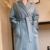 Women Beautiful Handmade Corrugated Water Ripples Long Woolen Overcoat Pure White Lace Up Robe Coat With Belt Hepburn Brand Maxi #6