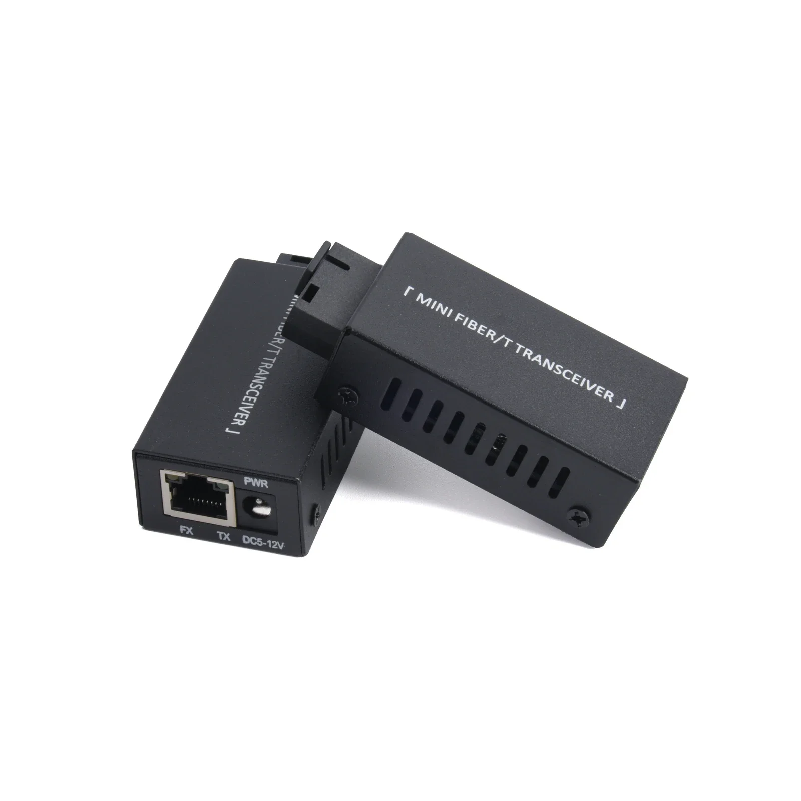 Mini Gigabit Fiber Media Converter 1 Pair 100/1000Mbps Fiber Transceiver SC to RJ45 Ethernet Switch 20Km With Power Adapter