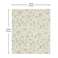 Elinfant Digital Print Bamboo Cotton Muslin Swaddle Blankets Newborn Baby Wrap Receiving Blanket 2