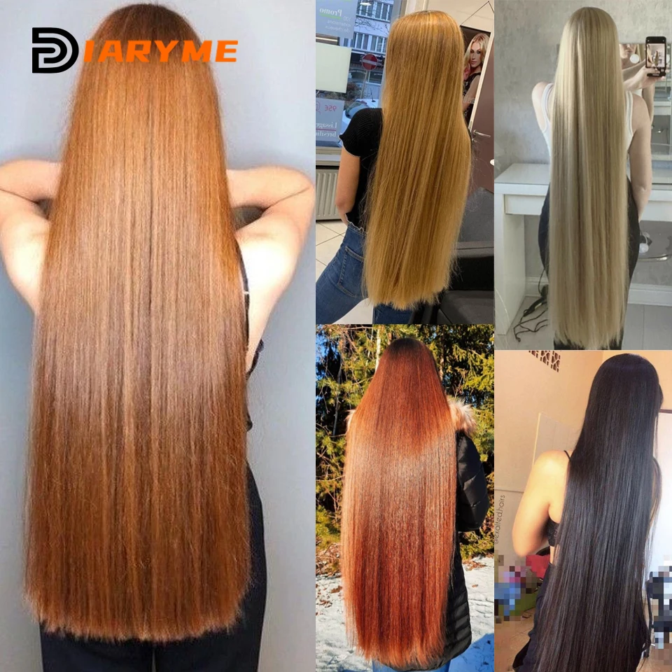 Synthetic 100cm Hair Extensions For Women Extra Long One Piece Clip-in Hair Extensions Hair Accessories Natural Fake Hairpieces images - 6