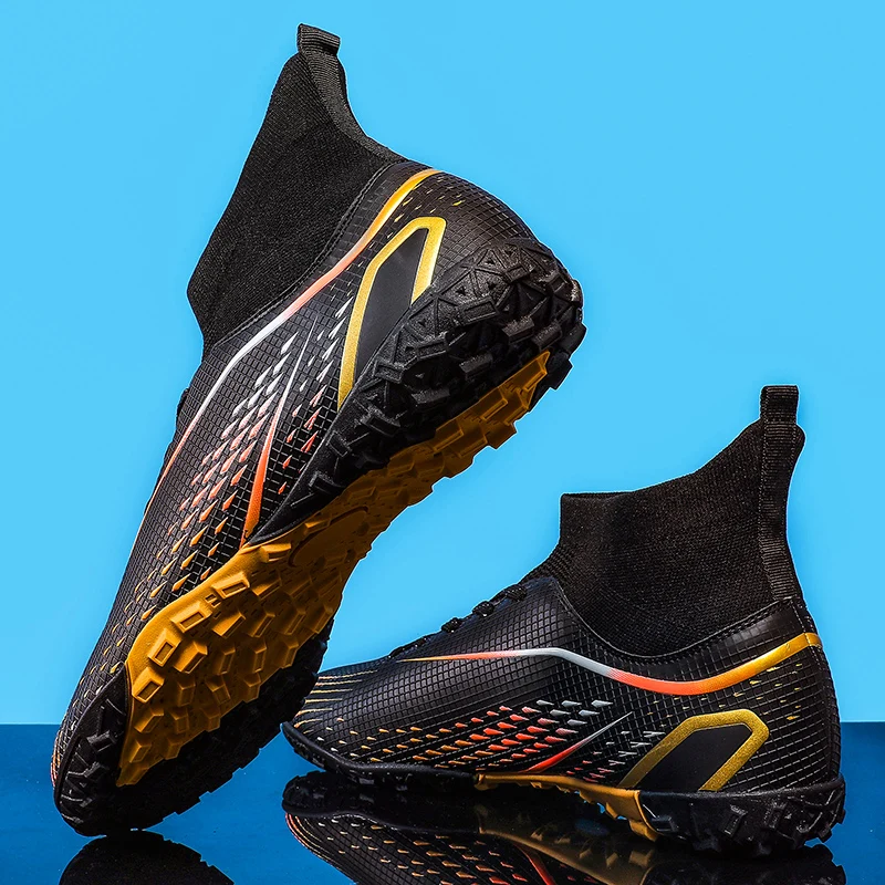 Professional Men's High Ankle Football Boots - Advanced Outdoor Soccer Cleats 2023 Edition