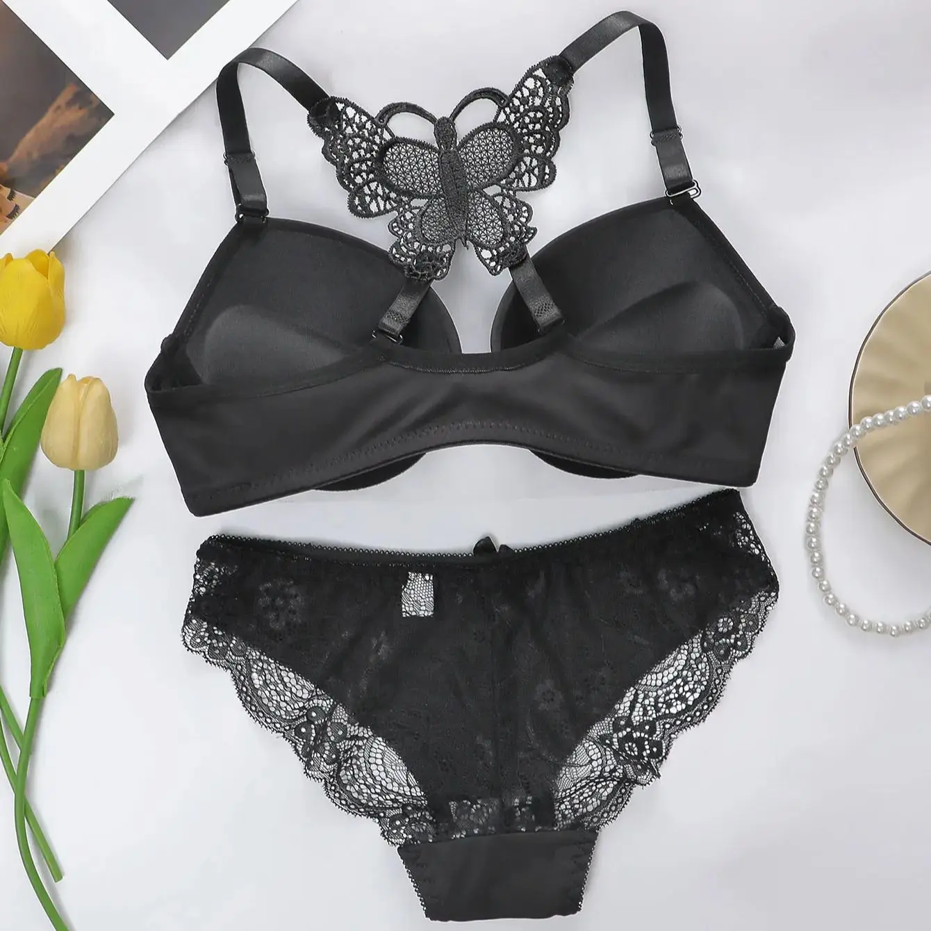 حار بيع 2 قطعة مجموعة من الملابس الداخلية جنسي إغلاق الجبهة braissere جميلة الظهر فراشة حمالة صدر أنيقة رفع المرأة مجموعة A2120