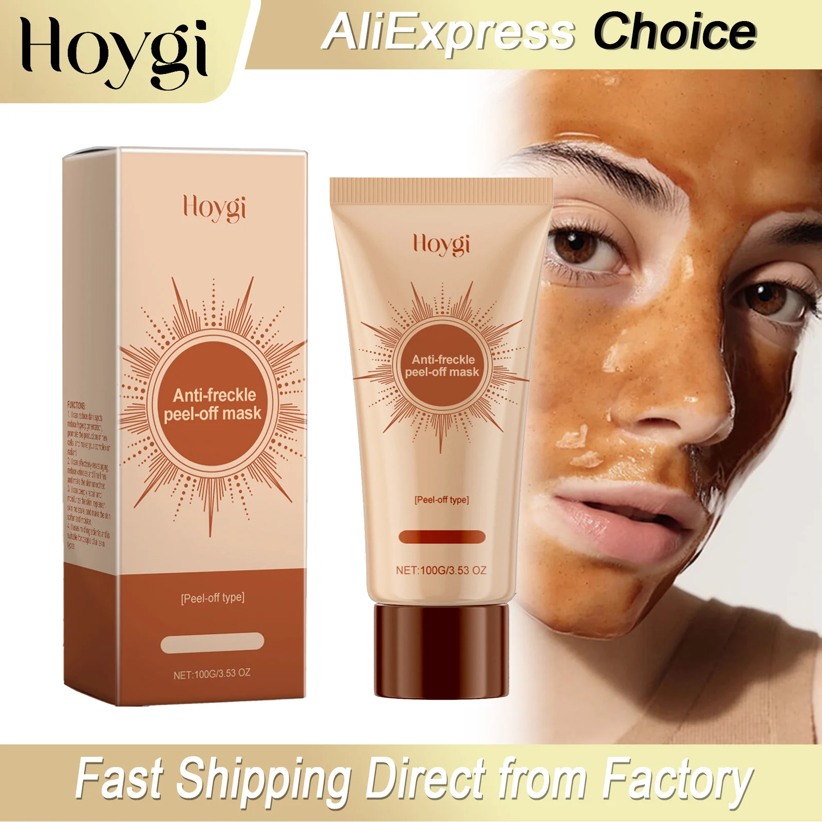 HOYGI Radiant Glow Peel-Off Face Mask - Deep Cleanse, Brighten, and Firm Skin