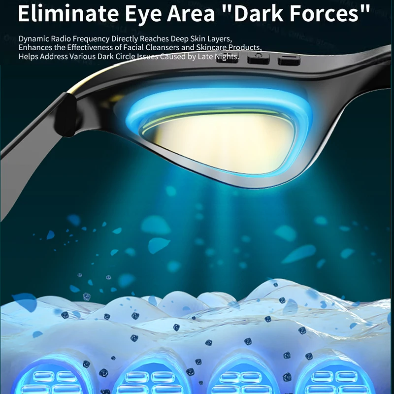 NEW 3D Eye Massager Eyes Microcurrent Pulse Relax Fatigue Relief Lighten Dark Circles Beauty Skin Eye Care Smooth Eye Fine Line