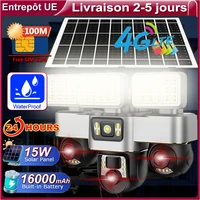 3 caméras solaires PTZ 4G Protection de sécurité à domicile intelligente détection humaine moniteur de Surveillance alerte Push Solaire puissance caméra de vidéosurveillance 1