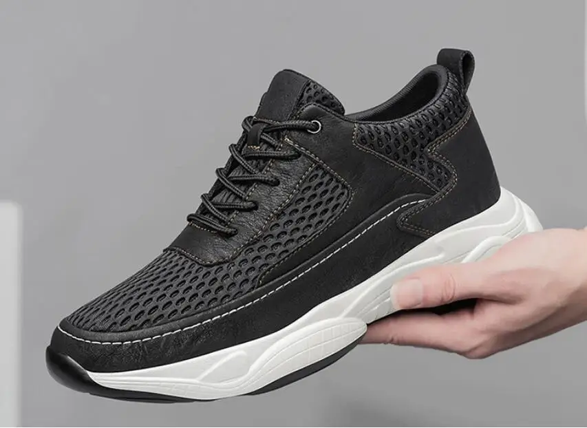 Elevator Sneakers For Men Height Increasing Casual Sports Shoes_voghion.com