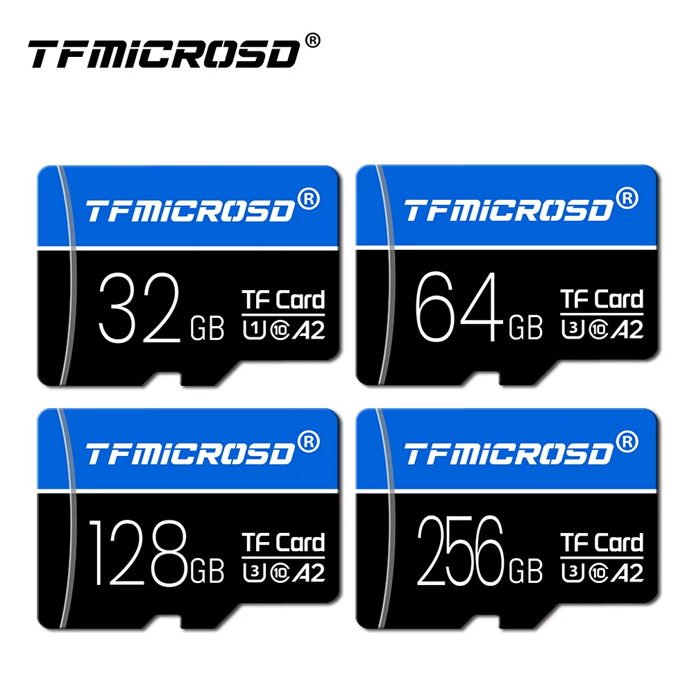 TFMICROSD Memory Card 32GB 64GB 128GB 256GB U3 Micro TF SD Card C10 A2 For Mobile Phone Earphone Speaker HD Camera