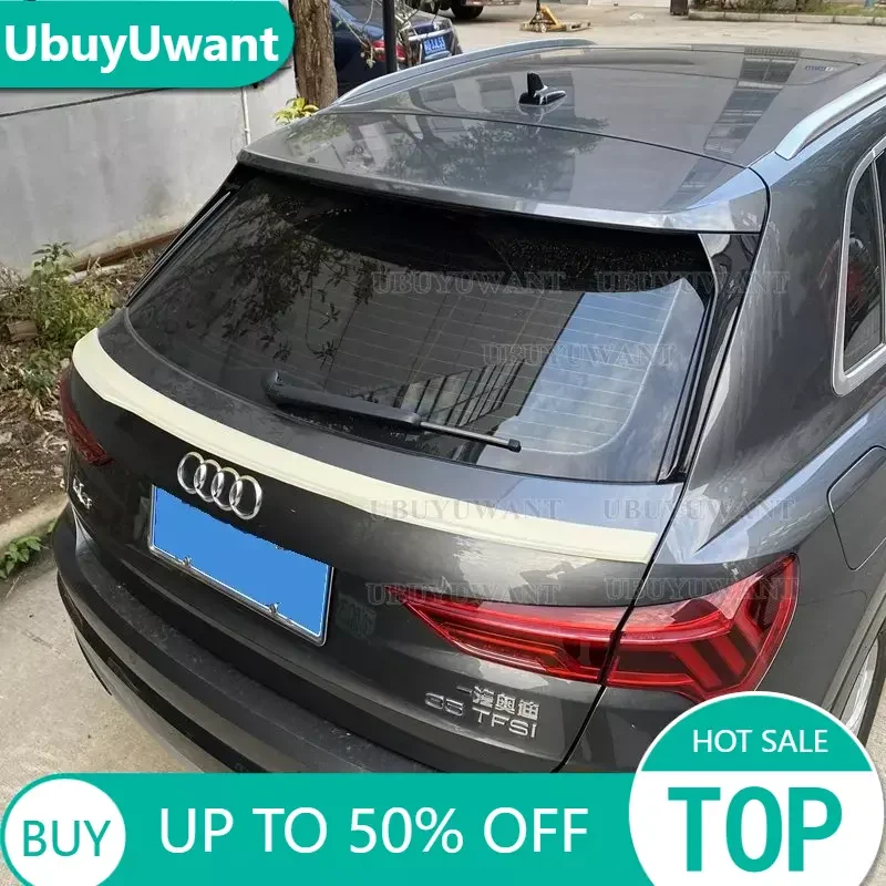 

Use For Audi Q3 2019 2020 2021 2022 V STYLE Year High Quality ABS Plastic Rear Wing Roof Rear Box Decorated Spoiler
