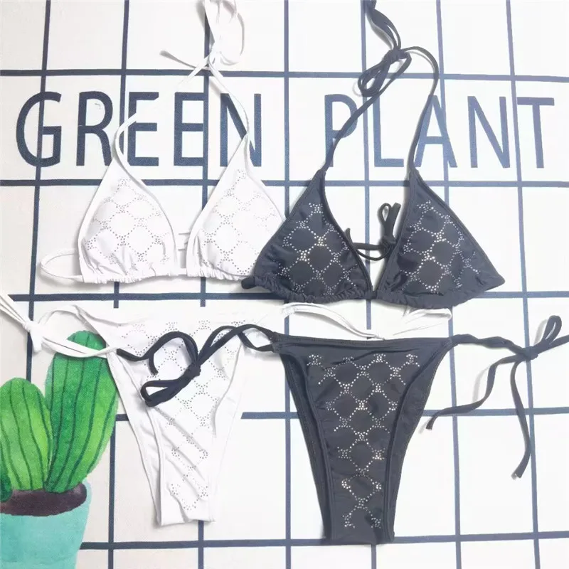 

Женский летний комплект бикини без рукавов с V-образным вырезом и открытой спиной