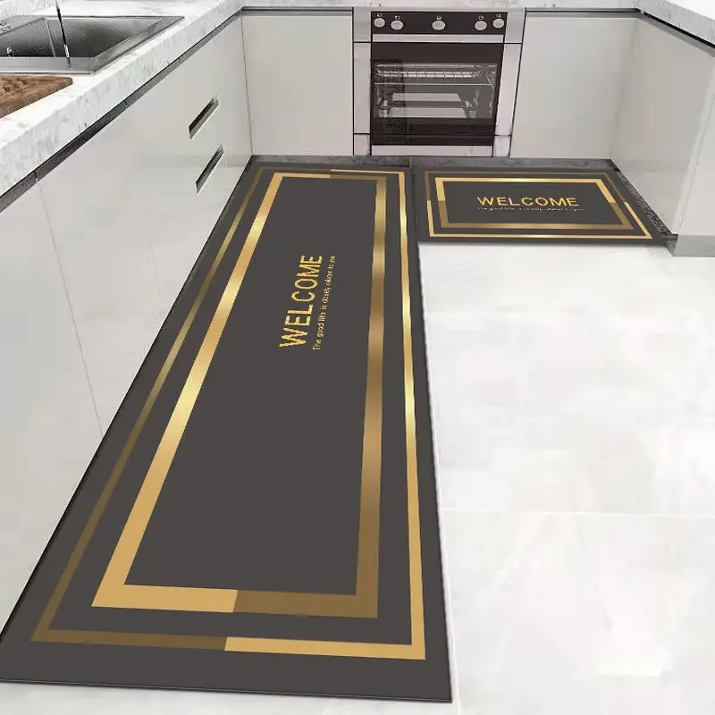 

Kitchen Floor Mat Long Strip Bedroom Soft Rugs Entrance Doormat Washable Non-slip Hallway Carpet Welcome Absorbent Bathroom Mats