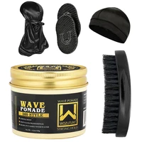 Natural Shea Butter Wave Control Pomade Strong Hold Layered Hair Clay High Shine Nourish Scalp 360 Style Wave Styling Hair Cream 1