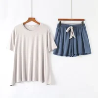 Summer 2026 new ladies casual pajamas suit modal short sleeve shorts women's pajamas thin section loose large size home service - Image 2