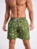 Men's Board Shorts Swim Shorts Swim Trunks Drawstring Elastic Quick Dry Short Beach Hawaiian Casual Black White Micro-elastic 2