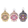 1Pc 12ML Vintage Luxury Rhinestones Glass Perfume Bottle Essential Oil Bottle Storage Bottle Portable Cosmetic Empty Vials 2