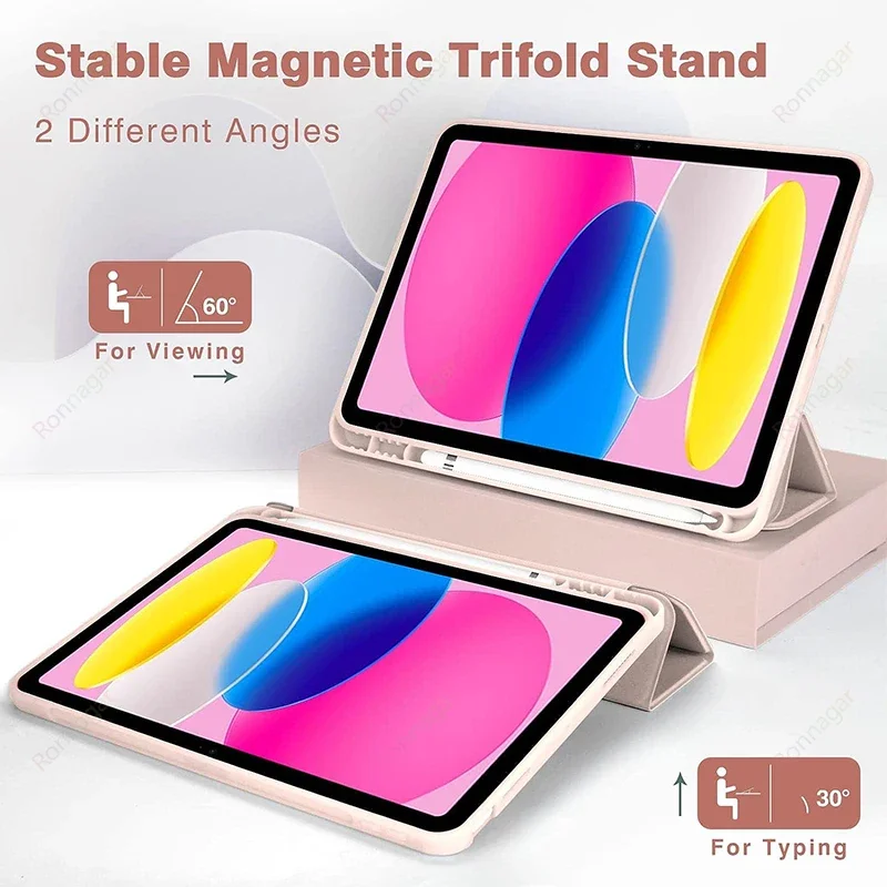 Capa para Tablet com Slot para Lápis para Ipad Funda Case Ipad 10.9 10ª Geração 10.9in Ipad10 Gen 2023 - Imagem 6