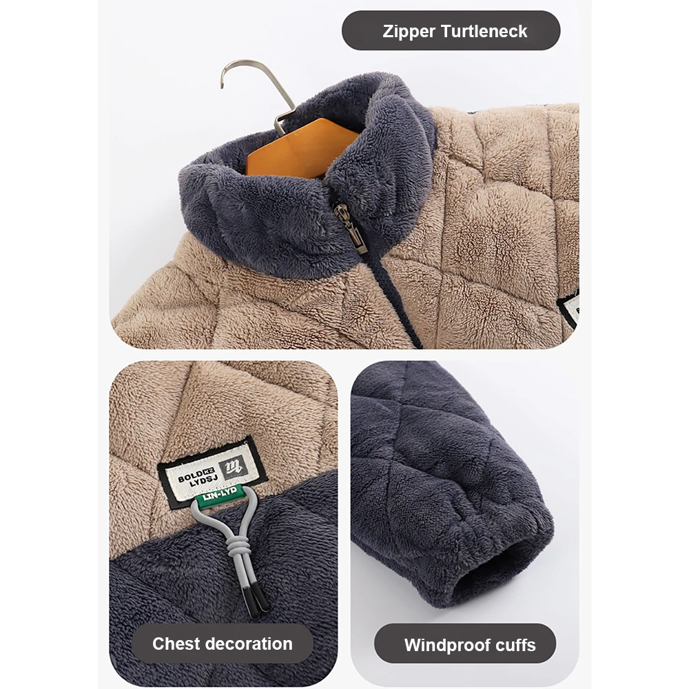 Coral Fleece 3-Layer Super Thicken Winter Sleepwear for Sleeping Korean Style Casual Pajamas for Men Warm Cozy Soft pyjama homme