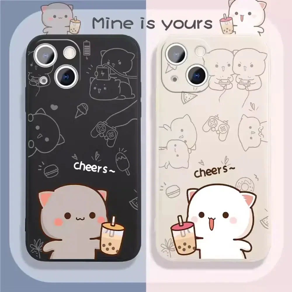 Cartoon Peach Mochi Cat Couple Phone Case for IPhone 16 15 14 13 12 11 Pro Mini X XS MAX 7 8 Plus Cute Animal Paired Soft Covers 2 Cartoon Peach Mochi Cat Couple Phone Case for IPhone 16 15 14 13 12 11 Pro Mini X XS MAX 7 8 Plus Cute Animal Paired Soft Covers – Bild 2
