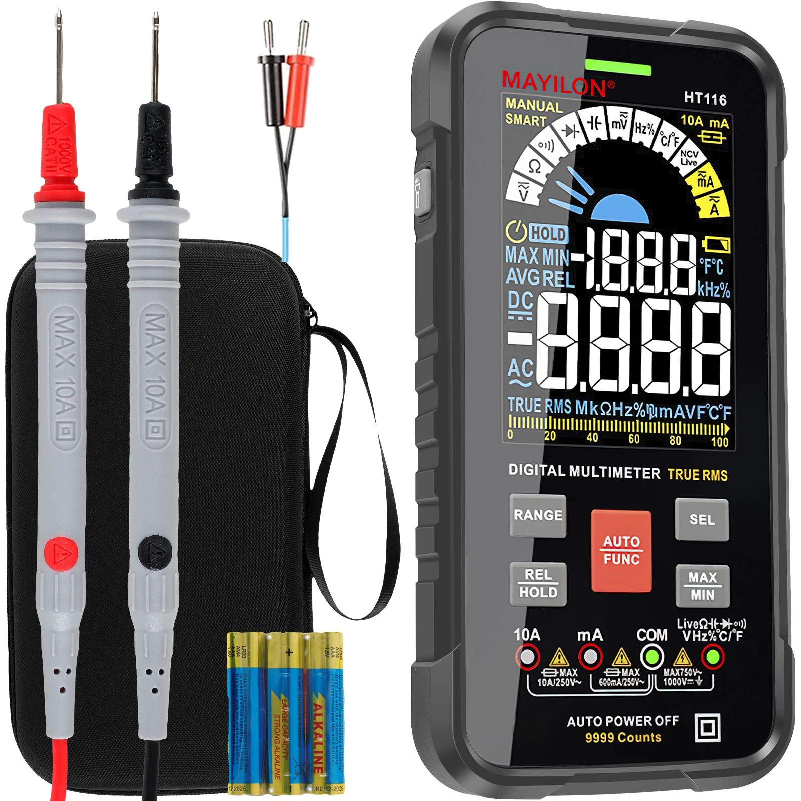 

Multimeter Tester Smart Digital Multimeter Multifunctional Electrical Tester Safe Voltmeter Capacitance Resistance Current