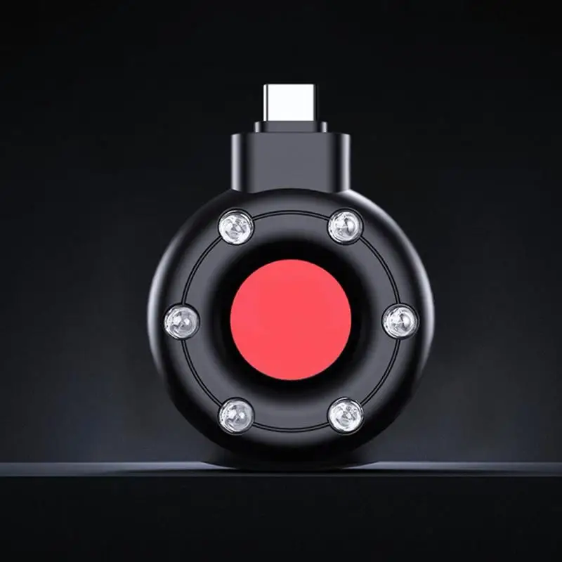 Type-C Portable Camera Detector Rf Detector IR Alarm for Outdoor Travel Hotel Rental Anti Candid Hidden Camera Finder Led Light