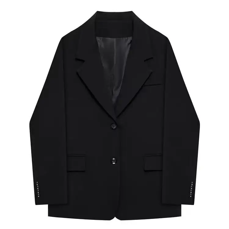 2023 Autumn New Women Overcoat Loose Casual Suit Jacket Mid Length Version Outwear Fashion Outcoat Thin Comfortable Top