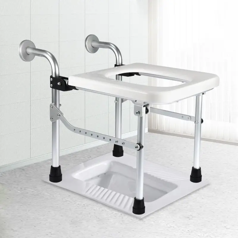 Elderly splash protection reinforcement Adult Commode  fold  toilet toilet toilet squat universal four-legged toilet seat 4