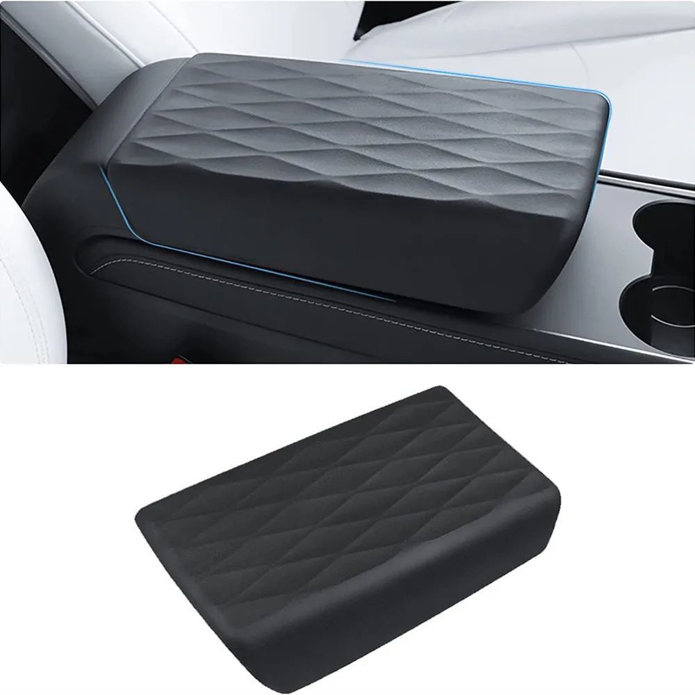 

Central Console Armrest Cover For Tesla Model 3/Y TPE Scratchproof modelY Wear-Resistant Armrest Box Modifiaction Decor Cover