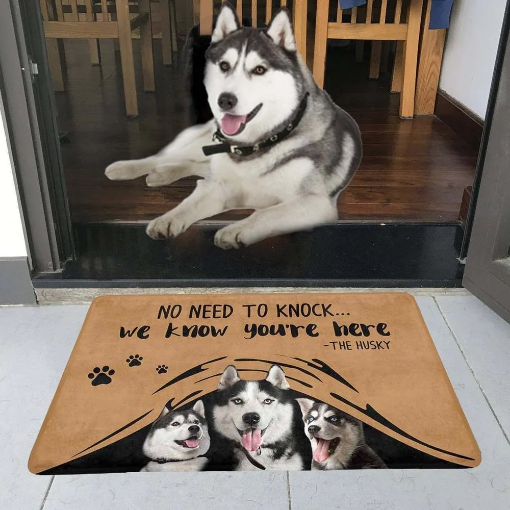 Rottweiler Doormat Pet Dog Rottweiler 3D Printed My Dog Doormat Non Slip Door Floor Mat Decor Porch