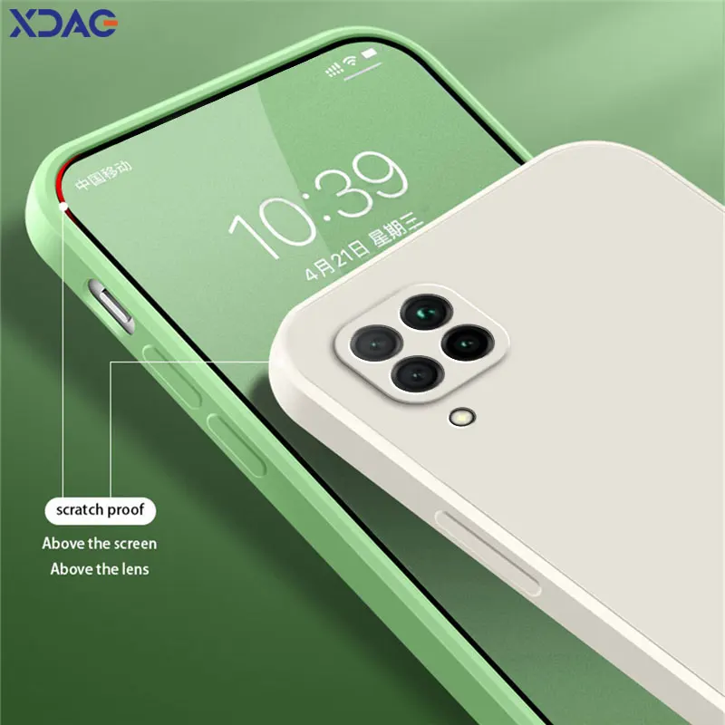 Premium Soft Silicone Phone Case - Sleek Square Design for Huawei Nova & P40 Series