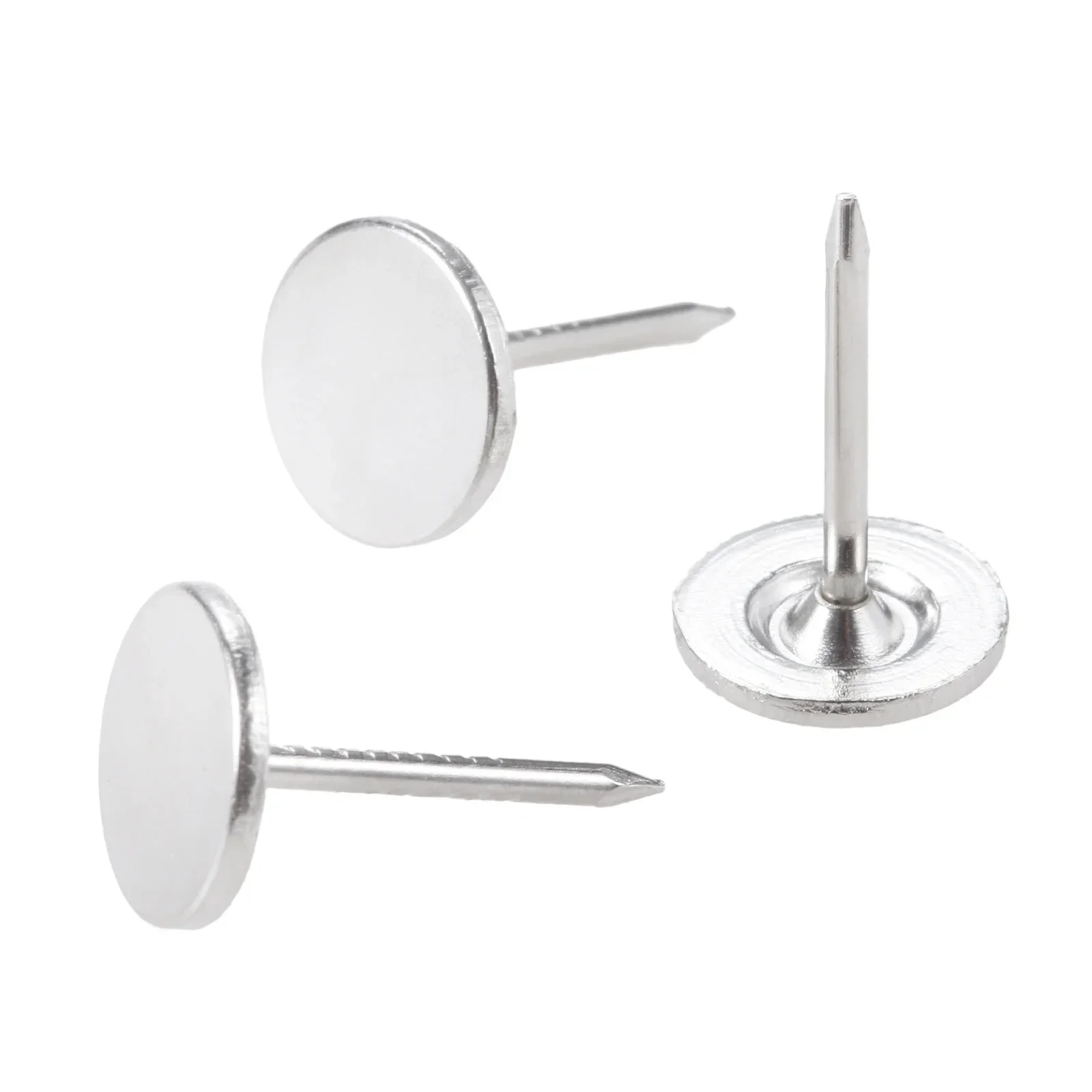 Silver Upholstery Nails Flat Head Metal Pushpin 11mmx17mm Vintage Tacks Antique Stud Jewelry Case Wine Box Sofa Decor 50pcs/set upholstery nail