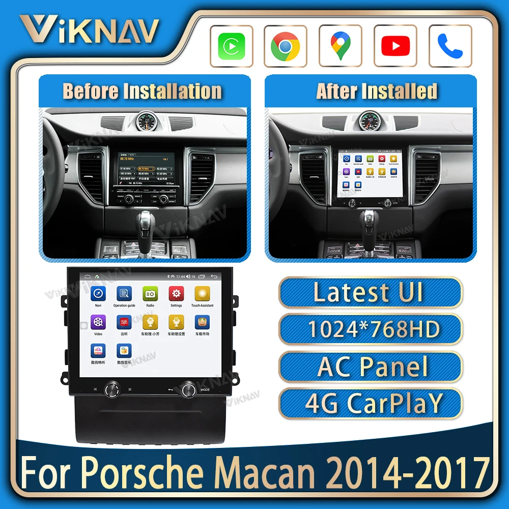 

Auto Stereo GPS Navigation For Porsche Macan 2014-2017 Vertical Screen wireless Carplay Car Radio Multimedia Video Player 128GB