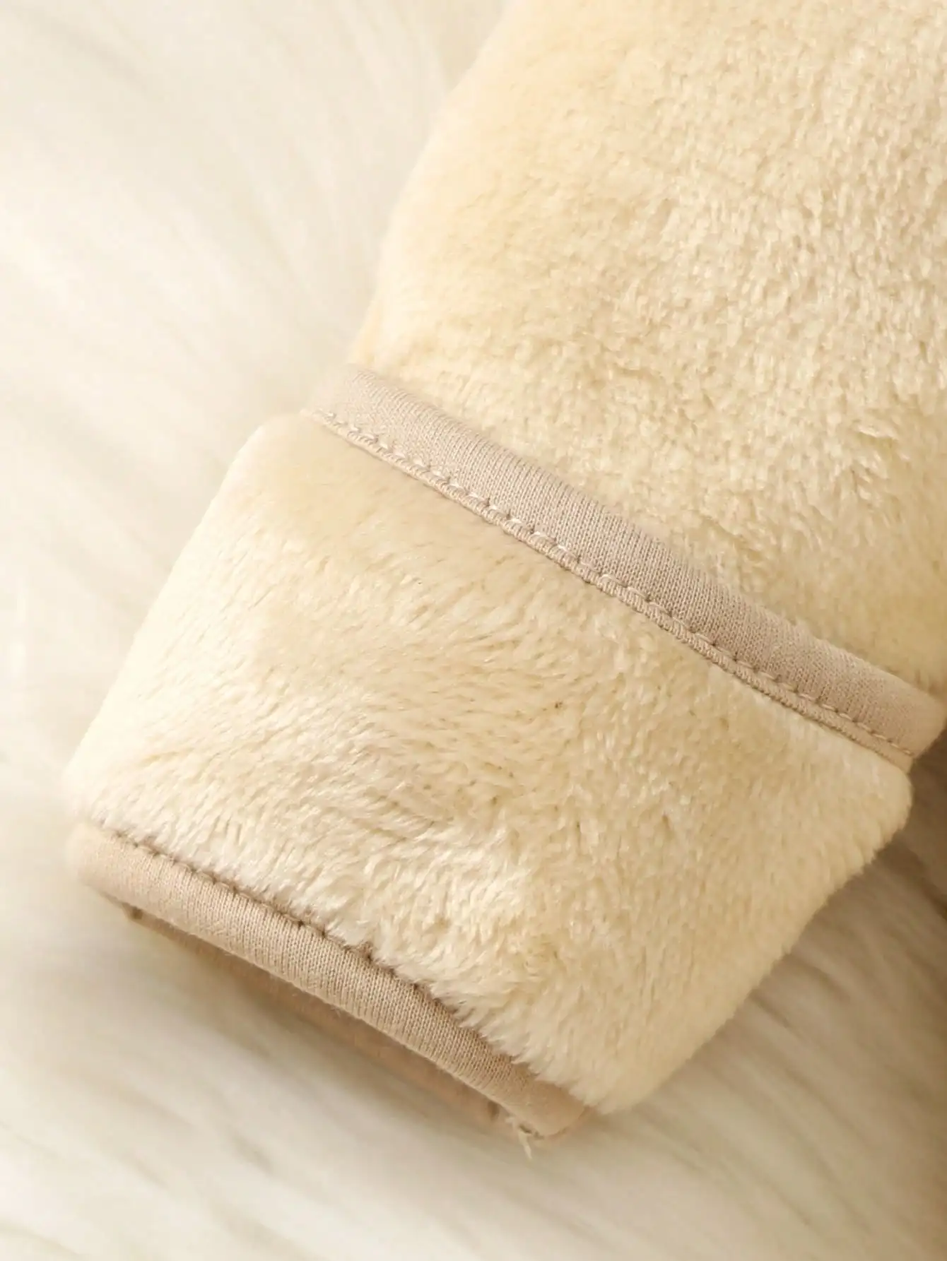 Autumn Apricot Baby Boy Cute Jumpsuit Solid Color Simple Long Sleeve Zipper Cardigan Cute Fluffy Bag Hand Wrapped Feet Onesie baby jumpsuit