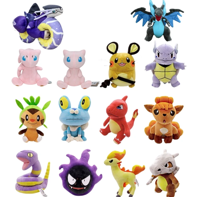 Pokemon Vulpix Mew Miraid Jolteon Ekans Charizard Charmeleon Ponyta Cubone Gastly Wartortle Froakie Peluche Peluche Per Bambini