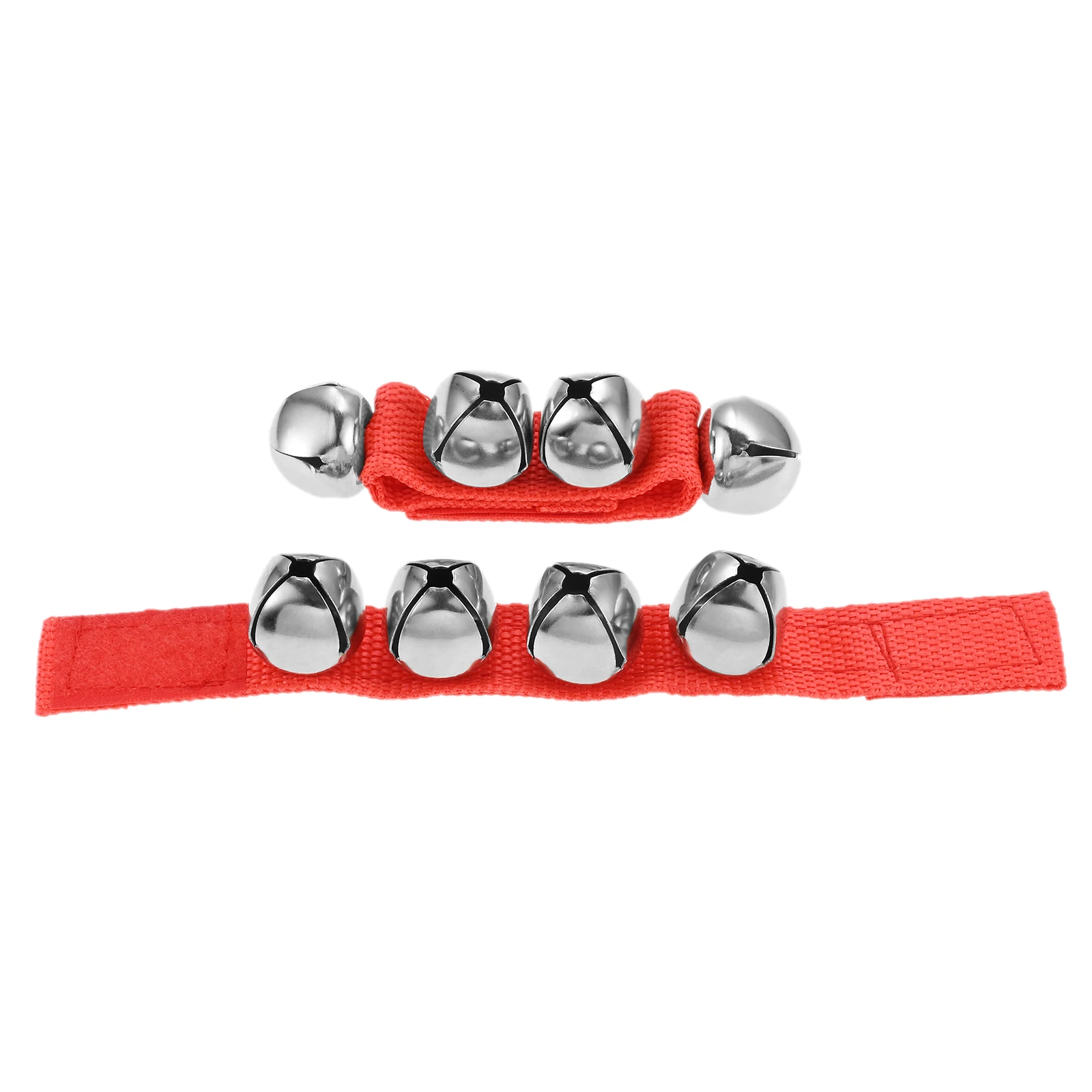 Percussion Bell Kit 9 Pcs Included 6 Pcs of Wrist Bells and 3 of Sleigh Bells Nylon Wood Metal for Diverse Kinds Occasion