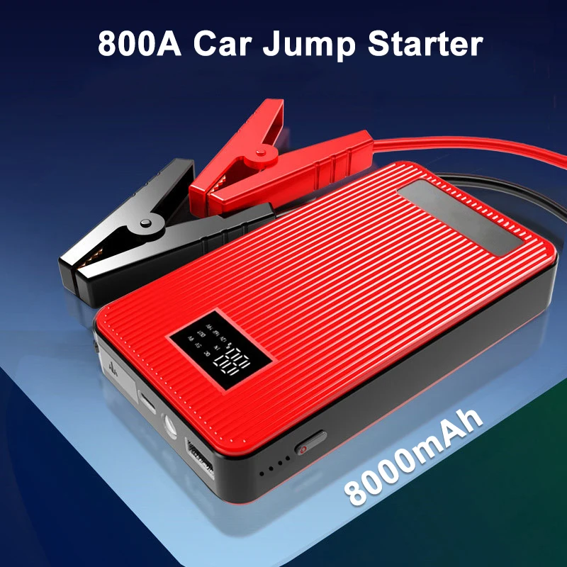 8000mAhCarBatteryJumpStarterPortableCarBatteryBoosterCharger