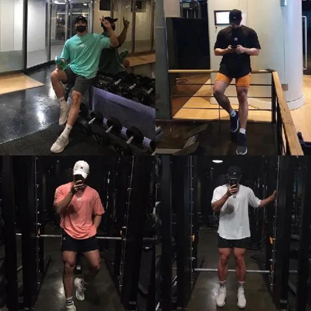 Cotton Short Sleeve T Shirt for Men Summer Training