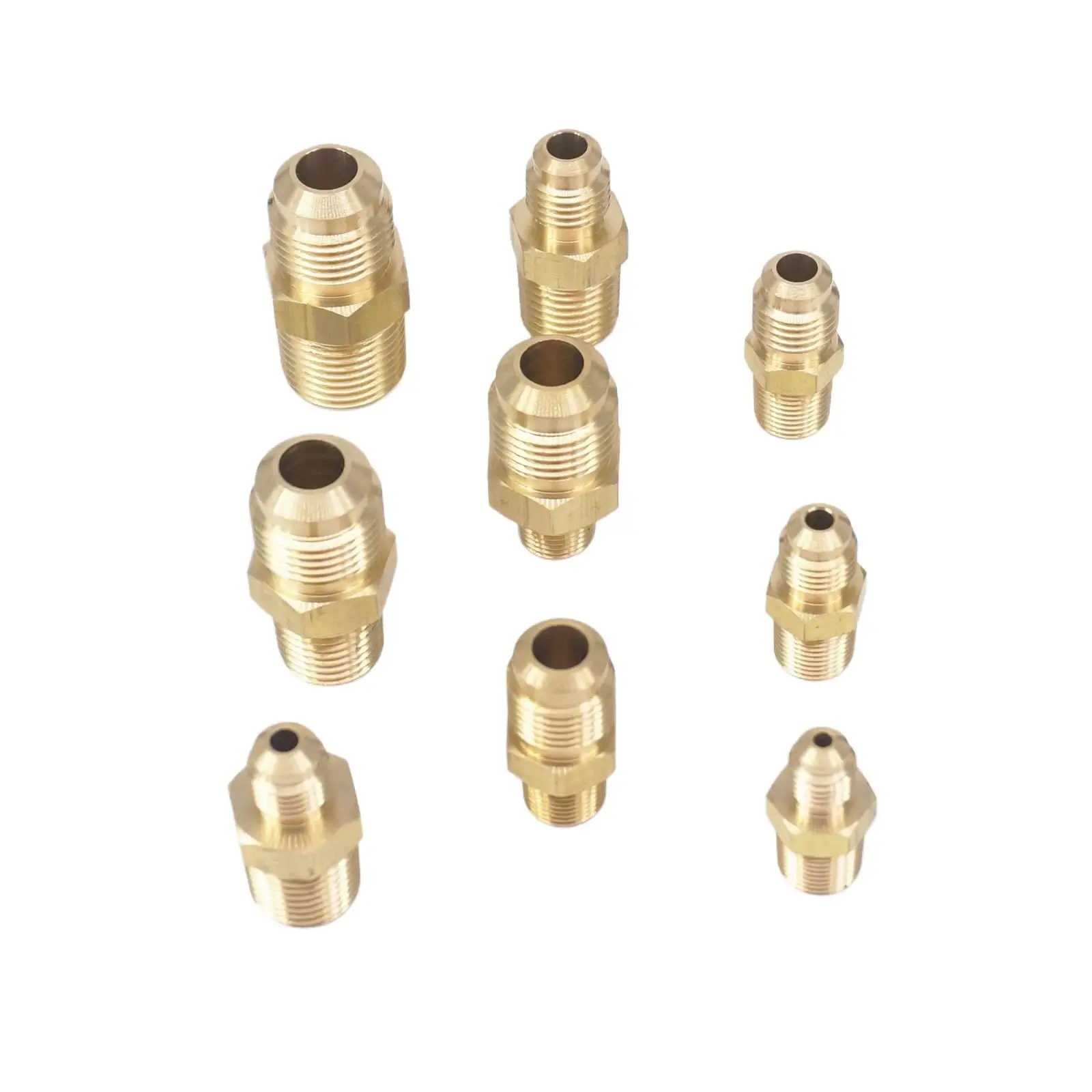 Pipe Fitting,Water Pipe Fitting,Hose Pipe Fitting 1/8" 1/4" 3/8" NPT Male Fit Tube OD 1/8" 3/16" 1/4" 5/16" 3/8" Brass SAE 45 Degree Pipe Fittings Adapters Connectors 229 PSI