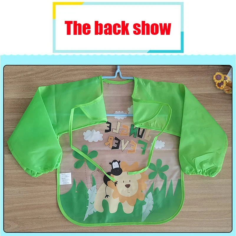 Waterproof Eating Smock Infant Toddler Baby Cartoon Long Sleeve Art Apron Feeding Bib for Boys Girls Soft Baby Bibs Burp Clothes images - 6