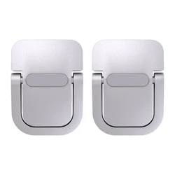 Portable Aluminum Laptop Stand and Keyboard Holder (Silver 2PCS)
