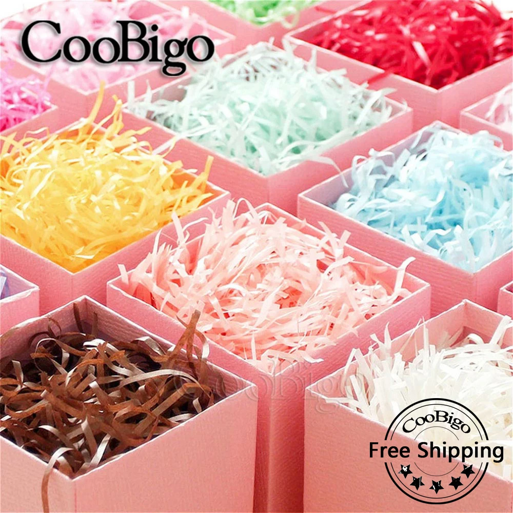 500g Colorful Shredded Paper Gift Box Filler Wedding Birthday Party Decoration Crinkle Cut