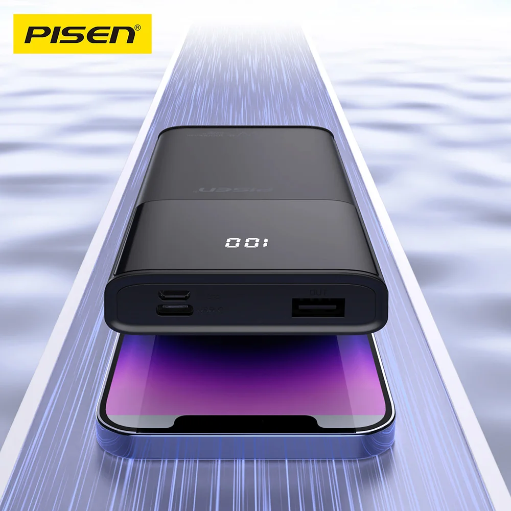 PISEN Power Bank 10000mAh 10W High-Power Output for iPhone Samsung