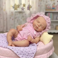 2 Sets Clothes & Washable Pascale Whole Body Silicone Bebe Reborn Girl With Open Mouth Soft Touch Newborn Silicone Girl Doll 3