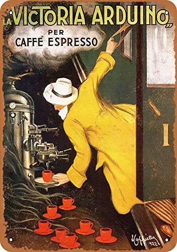 

Tin Sign 8x12 Inch 1922 La Victoria Arduino Espresso Vintage Look Metal Sign