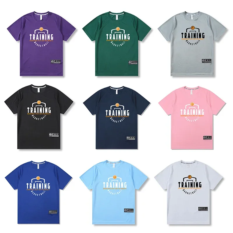 Men Women Running T Shirt Breathable Quick Dry Fitness Basketball Shooting Training Jerseys Exercise Clothes Gym Sports Shirts
